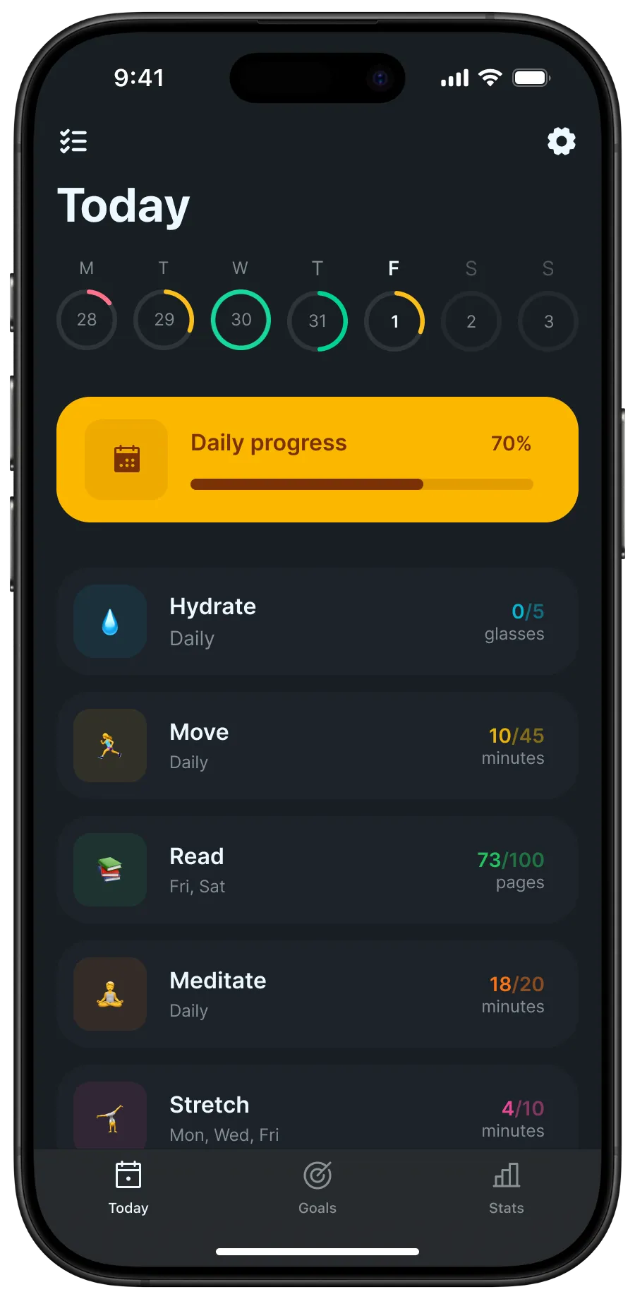 Grow App Interface